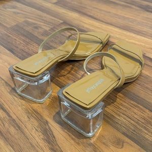 SOLD Jeffrey Campbell Clear heel sandals